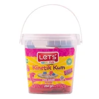 Lets Kinetik Kum 250 gr. Pembe Plastik Kutu