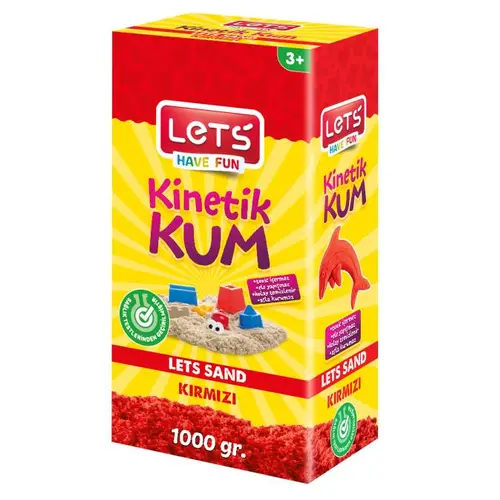 Lets Kinetik Kum 1000 gr. Kırmızı Karton Kutu