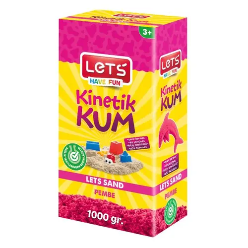 Lets Kinetik Kum 1000 gr. Pembe Karton Kutu