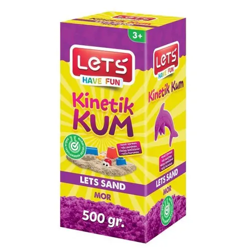 Lets Kinetik Kum 500 gr. Mor Karton Kutu