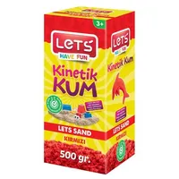 Lets Kinetik Kum 500 gr. Kırmızı Karton Kutu