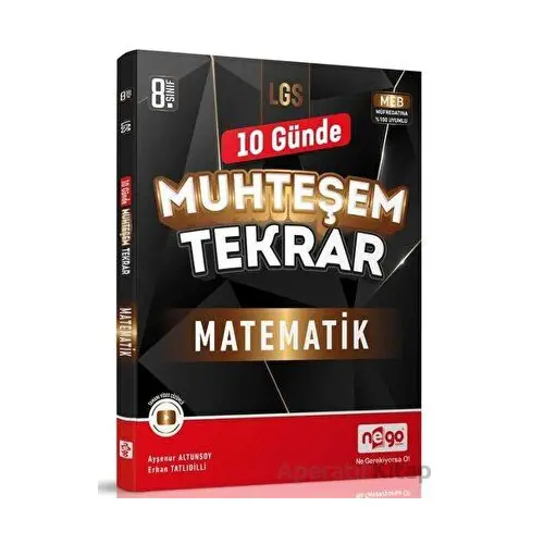 LGS 10 Günde Muhteşem Tekrar Matematik Nego Yayınları