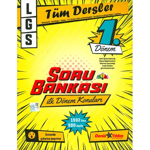 LGS 1.Dönem Tüm Dersler Soru Bankası Deniz Yıldızı Yayınları