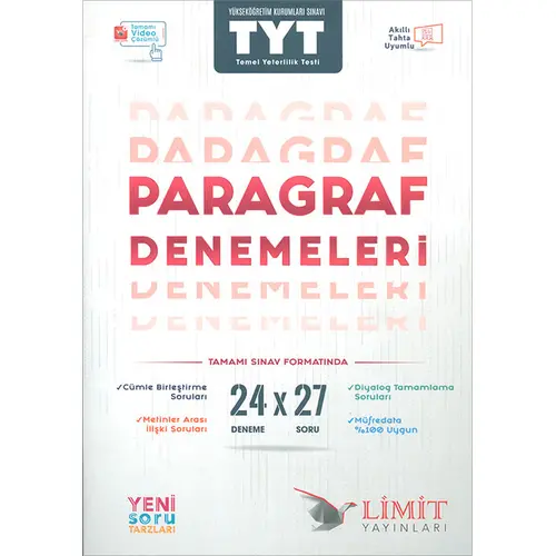 TYT Paragraf Denemeleri Limit Yayınları