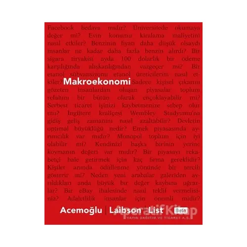 Makroekonomi - Daron Acemoğlu - Beta Yayınevi