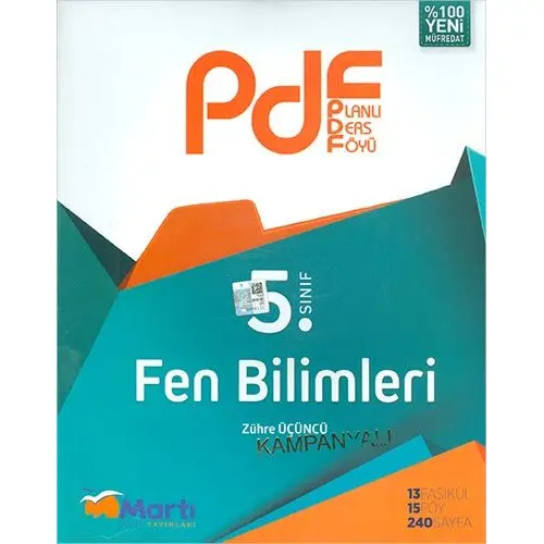 Martı Kampanyalı 5.Sınıf Fen Bilimleri PDF Planlı Ders Föyü