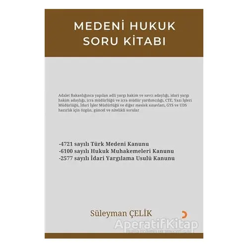 Medeni Hukuk Soru Kitabı - Süleyman Çelik - Cinius Yayınları