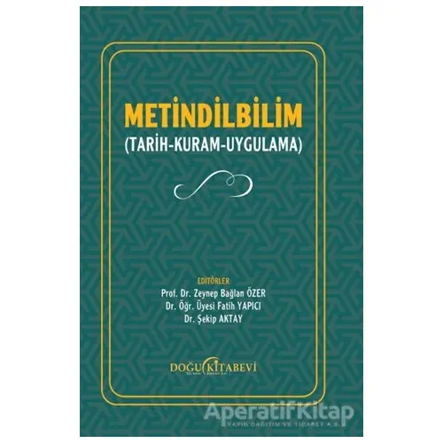 Metindilbilim - Şekip Aktay - Doğu Kitabevi