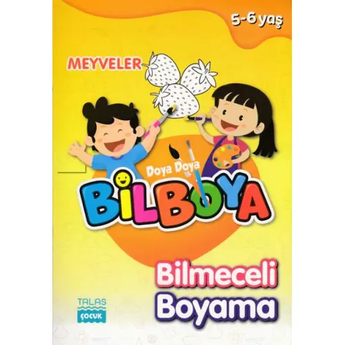 Meyveler - Doya Doya Bil Boya Bilmeceli Boyama (5-6 Yaş) - Kolektif - Talas Yayınları