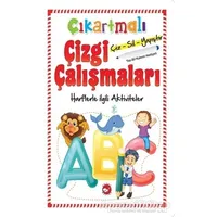 Çıkartmalı Çizgi Çalışmaları - Harflerle İlgili Aktiviteler - Kolektif - Beyaz Balina Yayınları