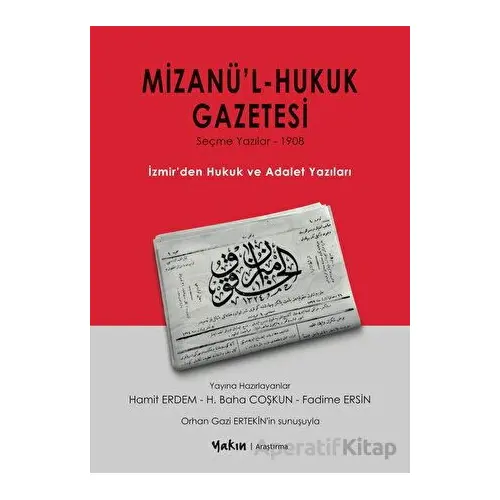 Mizanü’l Hukuk Gazetesi - Fadime Ersin - Yakın Kitabevi