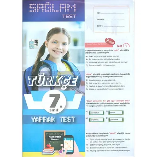 Molekül 7.Sınıf Türkçe Sağlam Yaprak Test