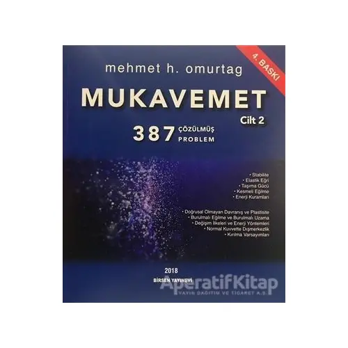 Mukavemet Çözümlü Problemler Cilt: 2 - Mehmet H. Omurtag - Birsen Yayınevi