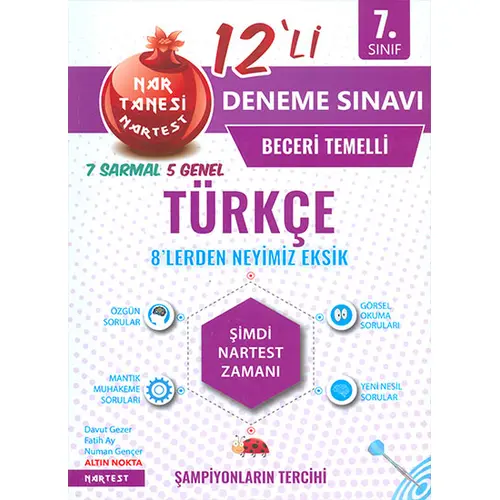 Nartest 7.Sınıf Türkçe 12li Deneme Sınavı