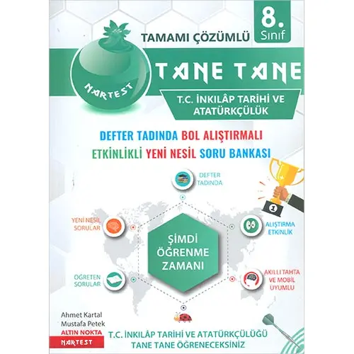 NarTest 8.Sınıf İnkılap Tarihi Defter Tadında Tane Tane Soru Bankası