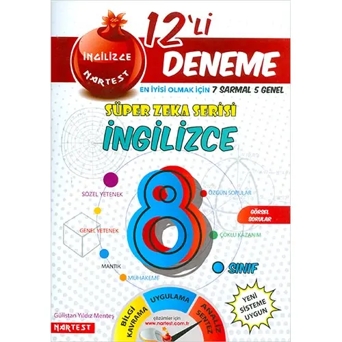 NarTest 8.Sınıf Nar İngilizce 12 Deneme Sınavı