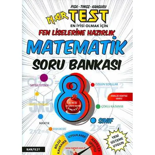 Nartest 8.Sınıf Süper Zeka Matematik Soru Bankası