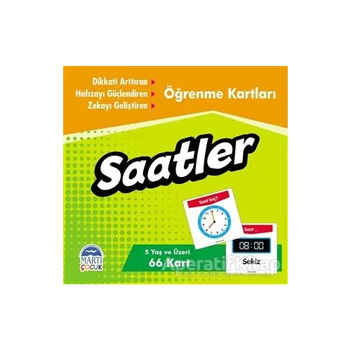 Öğrenme Kartları - Saatler - Kolektif - Martı Çocuk Yayınları