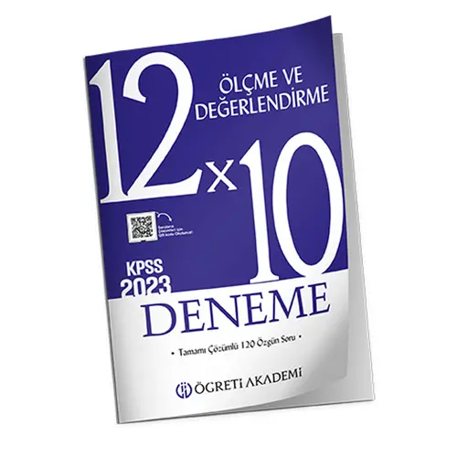 Öğreti Akademi 2023 KPSS Eğitim Bilimleri Ölçme ve Değerlendirme 12 x 10 Deneme