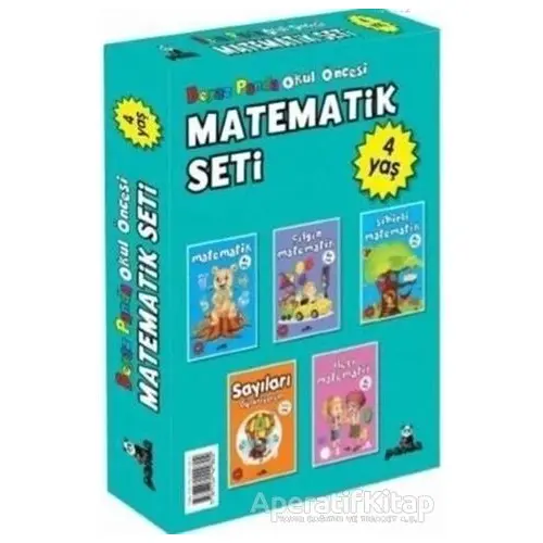 Okul Öncesi 4 Yaş Matematik Seti (5 Kitap) - Afife Çoruk - Beyaz Panda Yayınları