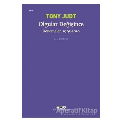 Olgular Değişince - Tony Judt - Yapı Kredi Yayınları