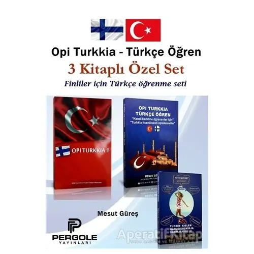 Opi Turkkia - Türkçe Öğren 3 Kitaplı Özel Set - Mesut Güreş - Pergole Yayınları