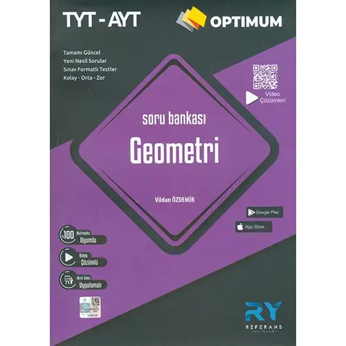 Optimum TYT AYT Geometri Soru Bankası Video Çözümlü Referans Yayınları