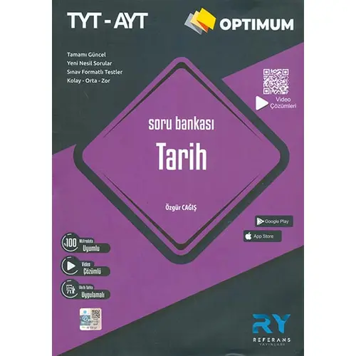 Optimum TYT AYT Tarih Soru Bankası Video Çözümlü Referans Yayınları