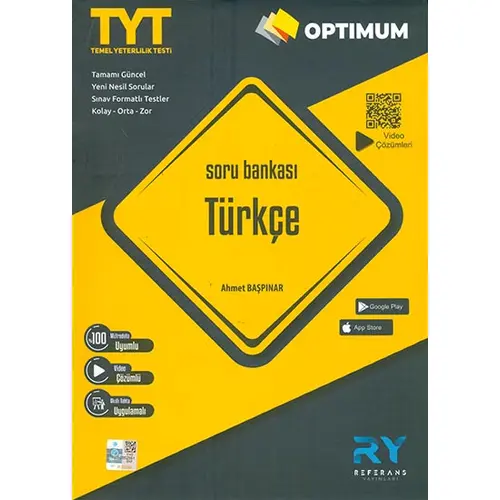 Optimum TYT Türkçe Soru Bankası Video Çözümlü Referans Yayınları