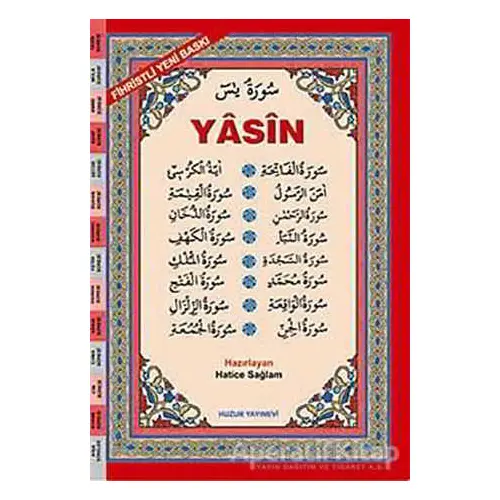 Orta Boy Arapça Fihristli Yasin-i Şerif (Kod: 025) - Hatice Sağlam - Huzur Yayınevi