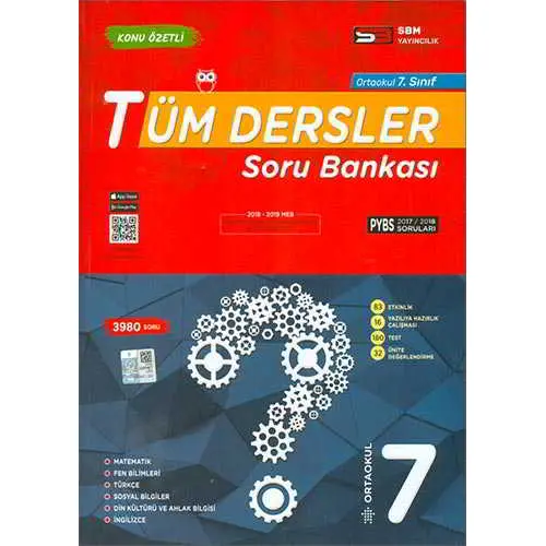 Ortaokul 7.Sınıf Tüm Dersler Soru Bankası SBM Yayıncılık