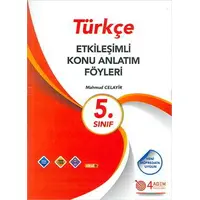 5. Sınıf Türkçe Etkileşimli Konu Anlatım Föyleri - Mahmut Celayir - 4 Adım Yayınları