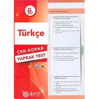 6. Sınıf Türkçe Çek Kopar Yaprak Test - Kolektif - 4 Adım Yayınları