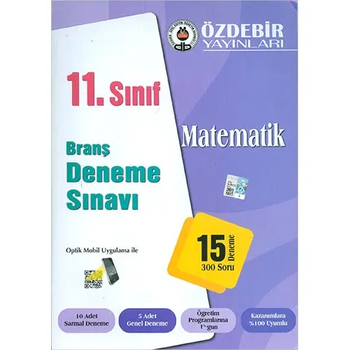 Özdebir 11.Sınıf Matematik Branş Deneme Sınavı