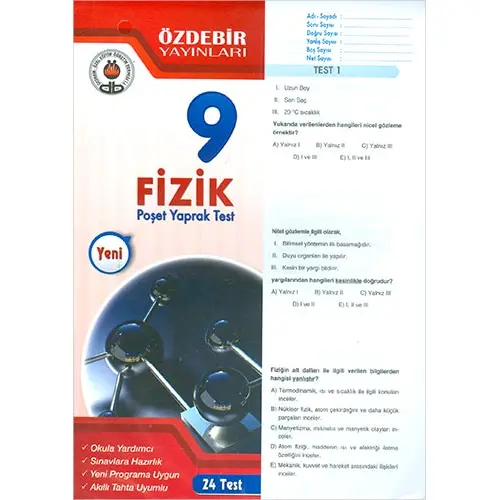 Özdebir 9.Sınıf Fizik Yaprak Test