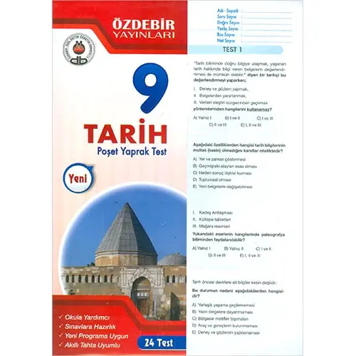 Özdebir 9.Sınıf Tarih Yaprak Test