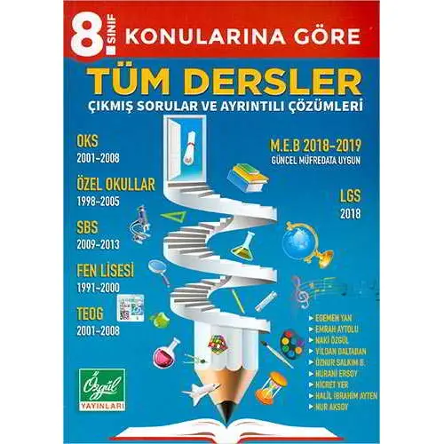 Özgül 8.Sınıf Konularına Göre Tüm Dersler Çıkmış Sorular ve Çözümleri