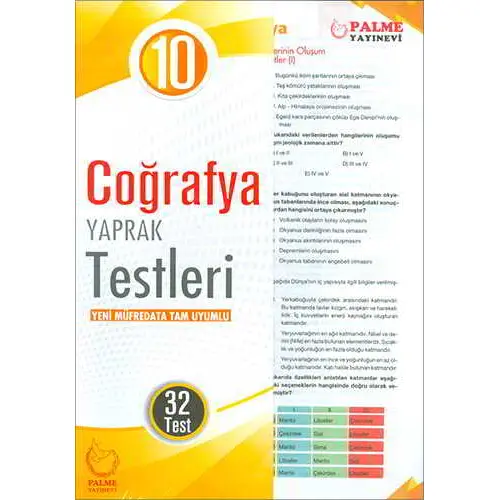 Palme 10.Sınıf Coğrafya Yaprak Test