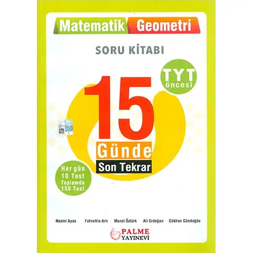 Palme 15 Günde Son Tekrar Matematik ve Geometri Soru Kitabı