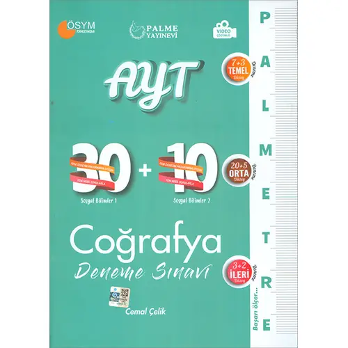 Palme AYT Coğrafya Palmetre 30+10 Deneme Sınavı