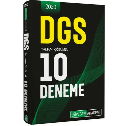 Pegem 2020 DGS Tamamı Çözümlü 10 Deneme