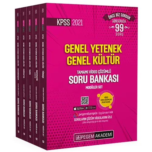 Pegem 2021 KPSS Lisans Video Çözümlü Soru Bankası Modüler Set