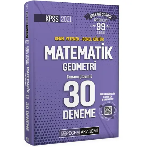 Pegem 2021 KPSS Matematik - Geometri 30 Deneme