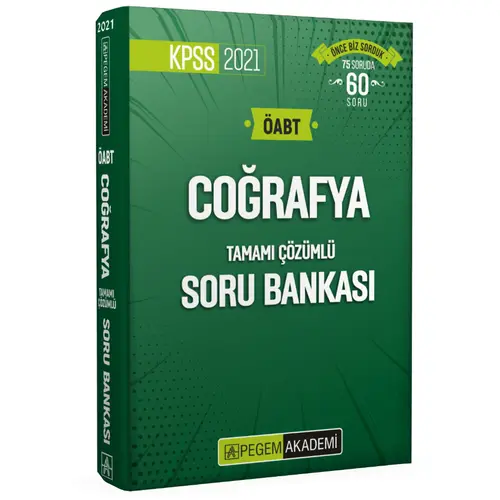 Pegem 2021 KPSS ÖABT Coğrafya Tamamı Çözümlü Soru Bankası