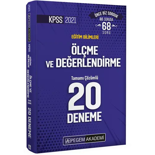 Pegem 2021 KPSS Ölçme ve Değerlendirme Tamamı Çözümlü 20 Deneme