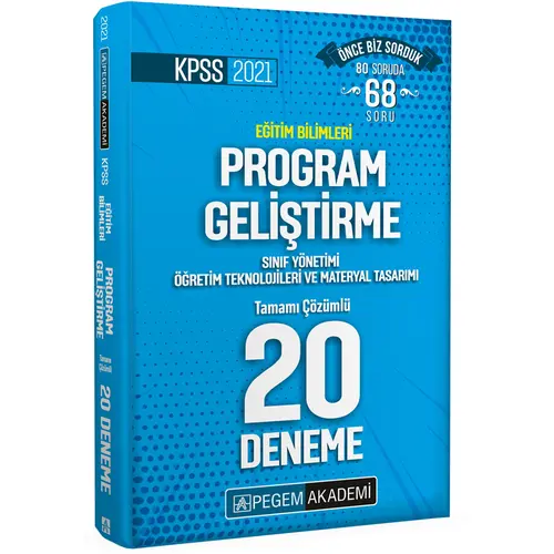 Pegem 2021 KPSS Program Geliştirme Çözümlü 20 Deneme