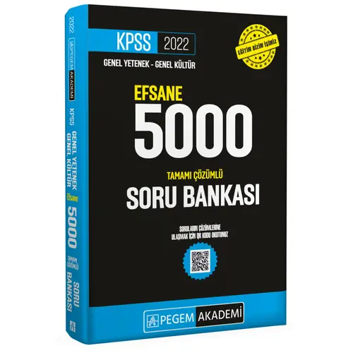 Pegem Akademi 2022 KPSS Genel Yetenek Genel Kültür Efsane 5000 Soru Bankası