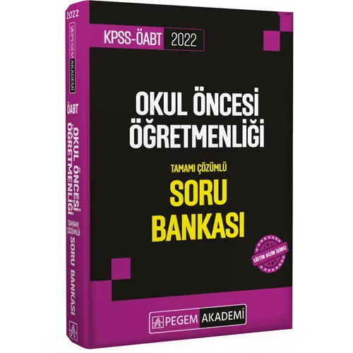 Pegem Akademi 2022 KPSS ÖABT Okul Öncesi Öğretmenliği Soru Bankası