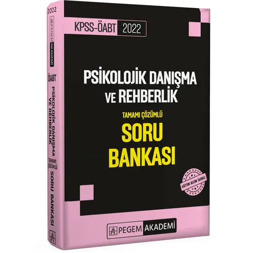 Pegem Akademi 2022 KPSS ÖABT Psikolojik Danışma ve Rehberlik Soru Bankası