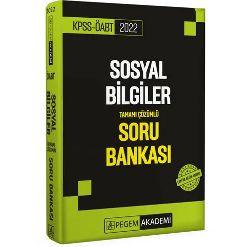 Pegem Akademi 2022 KPSS ÖABT Sosyal Bilgiler Soru Bankası